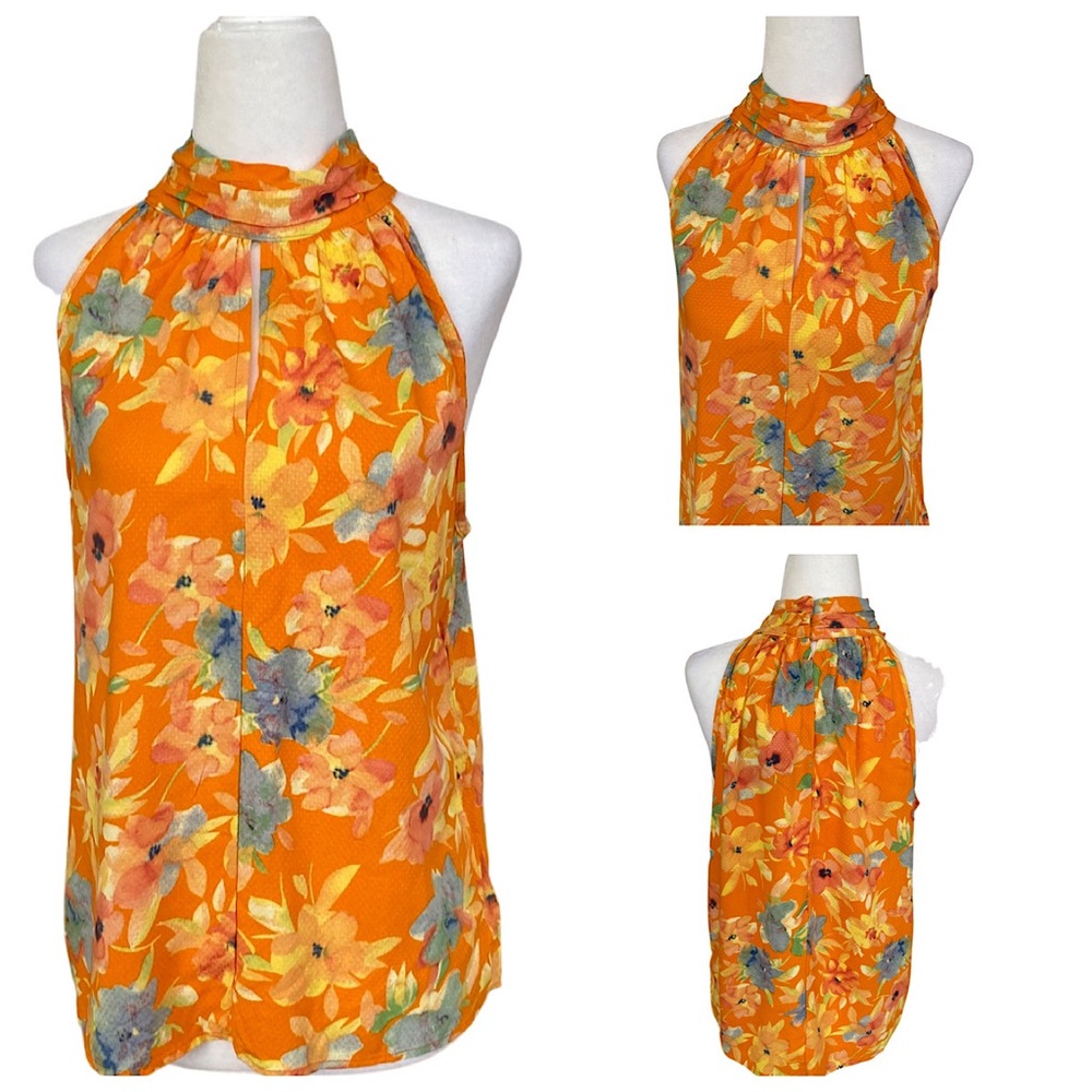 Cynthia Rowley Floral Halter Top: Size: Small